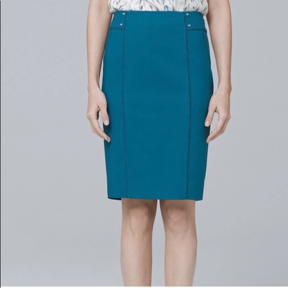 WHBM Turquoise Pencil Skirt